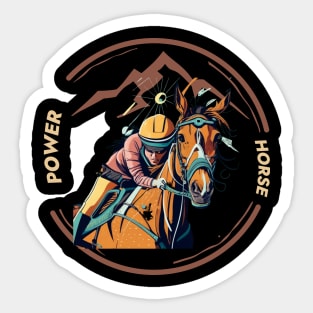 Horse Power Horseback Riding Gifts Sticker